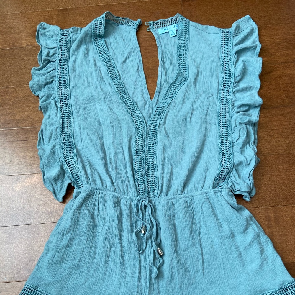 Sea foam green Romper